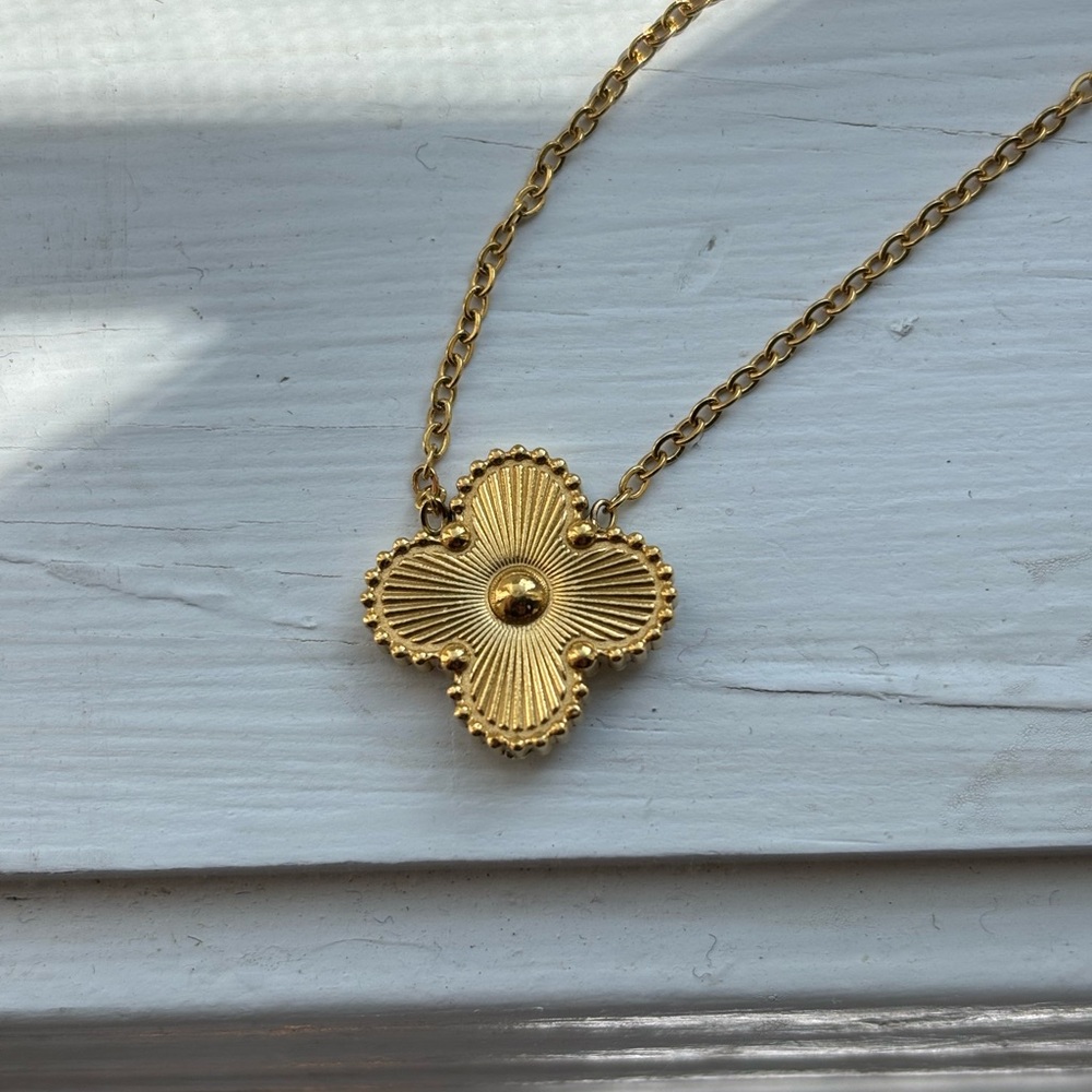 Gold Plated Clover (VCA Style) Necklace